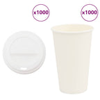 Paper Coffee Cups With Lids 1000 Pcs 16Oz 400Ml