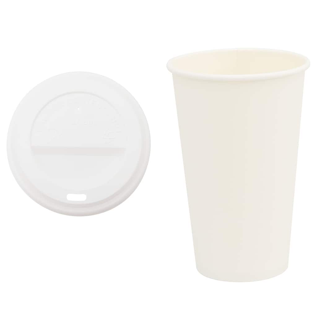 Paper Coffee Cups with Lids 1000 pcs 16oz 400ml