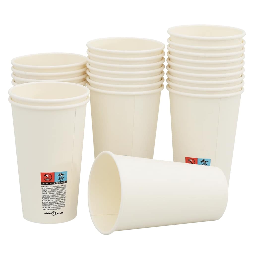 Paper Coffee Cups with Lids 1000 pcs 16oz 400ml
