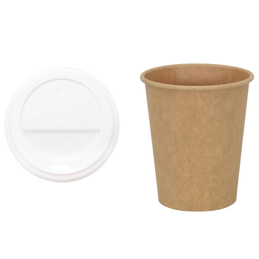 Paper Coffee Cups with Lids 1000 pcs 8oz 200ml