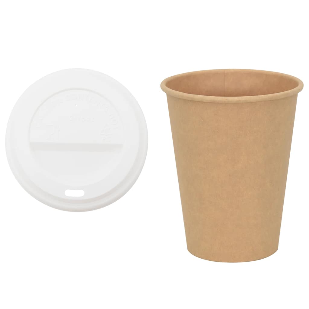 Paper Coffee Cups with Lids 1000 pcs 12oz 300ml