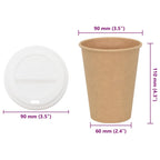 Paper Coffee Cups with Lids 1000 pcs 12oz 300ml