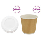 Paper Coffee Cups With Lids 1000 Pcs 8Oz 200Ml