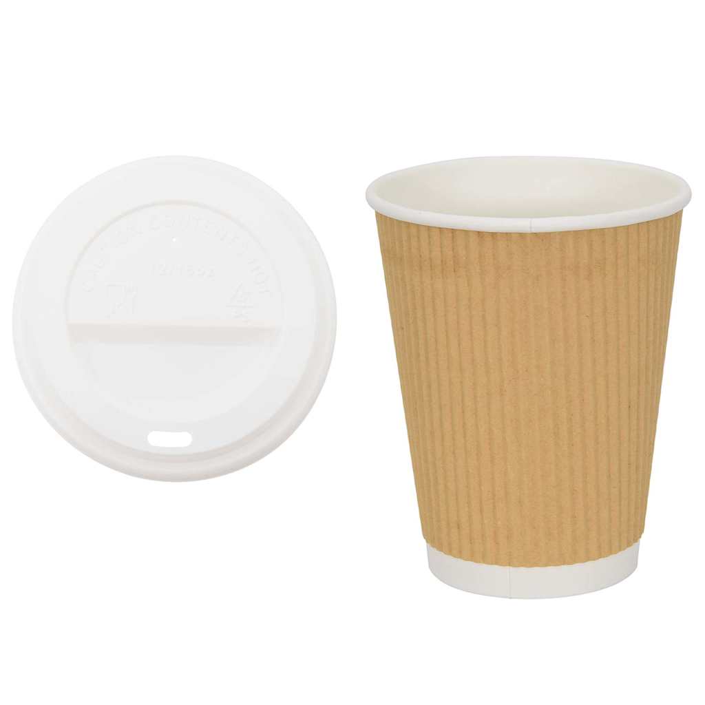 Paper Coffee Cups with Lids 1000 pcs 16oz 400ml
