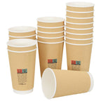 Paper Coffee Cups with Lids 1000 pcs 16oz 400ml