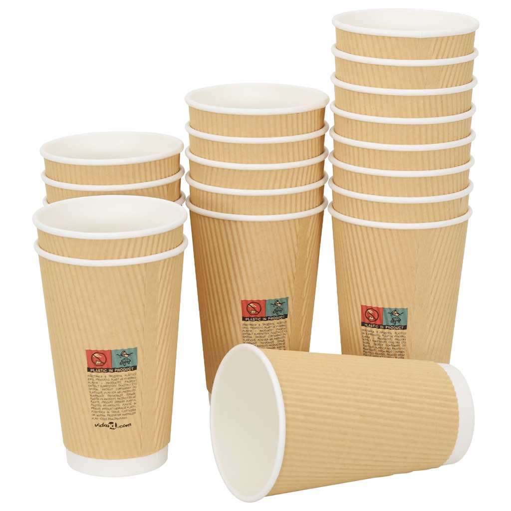 Paper Coffee Cups with Lids 1000 pcs 16oz 400ml