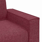 3-Seater Sofa with Cushion Wine red 220 x 78 x 84 cm Fabric