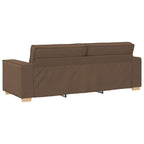 3-Seater Sofa with Cushion Brown 220 x 78 x 84 cm Fabric
