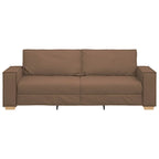 3-Seater Sofa with Cushion Brown 220 x 78 x 84 cm Fabric