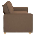 3-Seater Sofa with Cushion Brown 220 x 78 x 84 cm Fabric