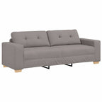 3-Seater Sofa with Cushion Taupe Fabric