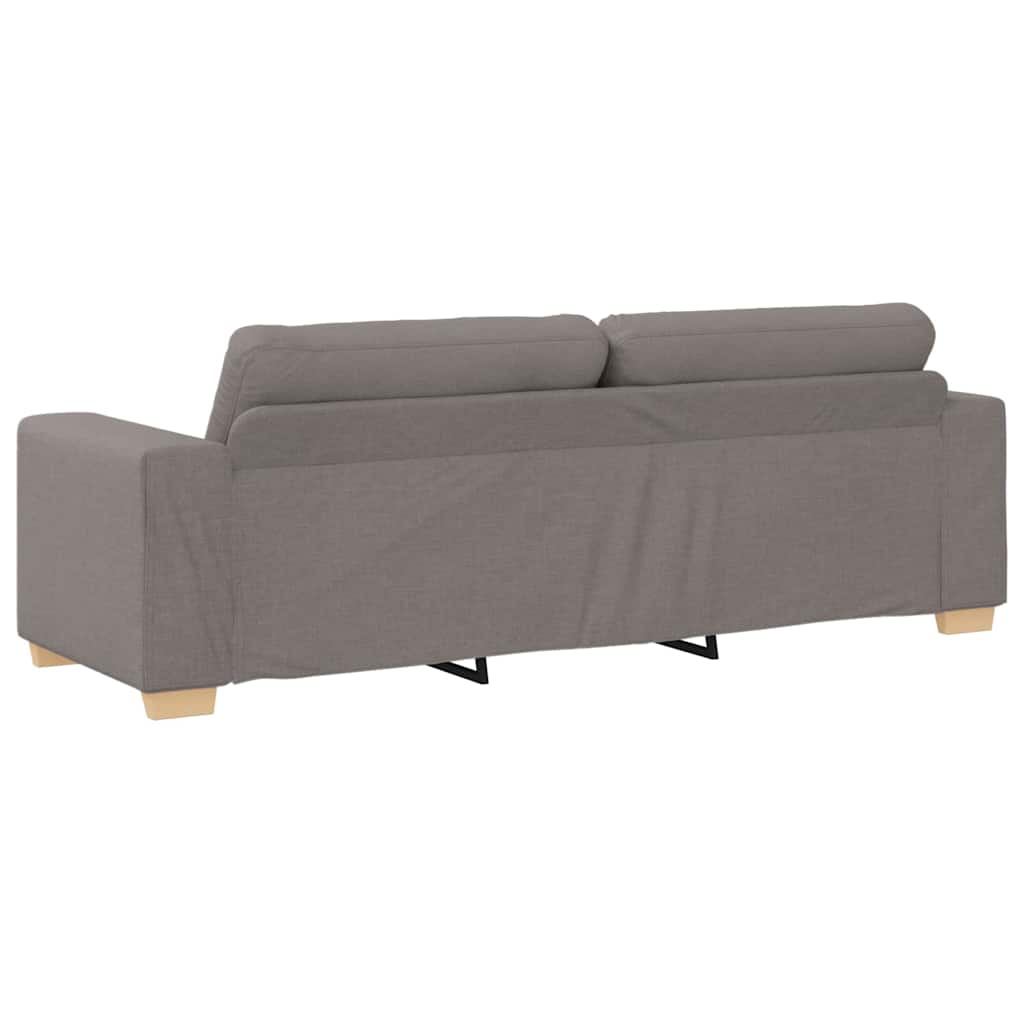 3-Seater Sofa with Cushion Taupe Fabric