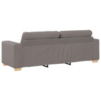 3-Seater Sofa with Cushion Taupe Fabric