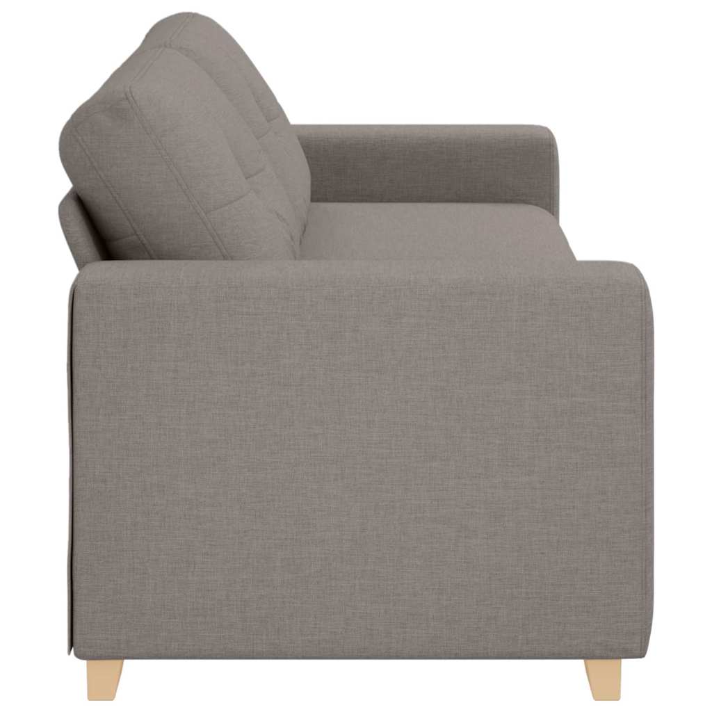 3-Seater Sofa with Cushion Taupe Fabric