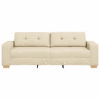 3-Seater Sofa with Cushion Cream Fabric
