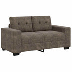 Loveseat Sofa with Cushion Dark grey Faux leather
