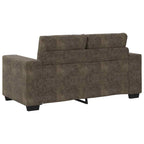 Loveseat Sofa with Cushion Dark grey Faux leather