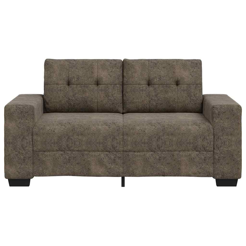 Loveseat Sofa with Cushion Dark grey Faux leather