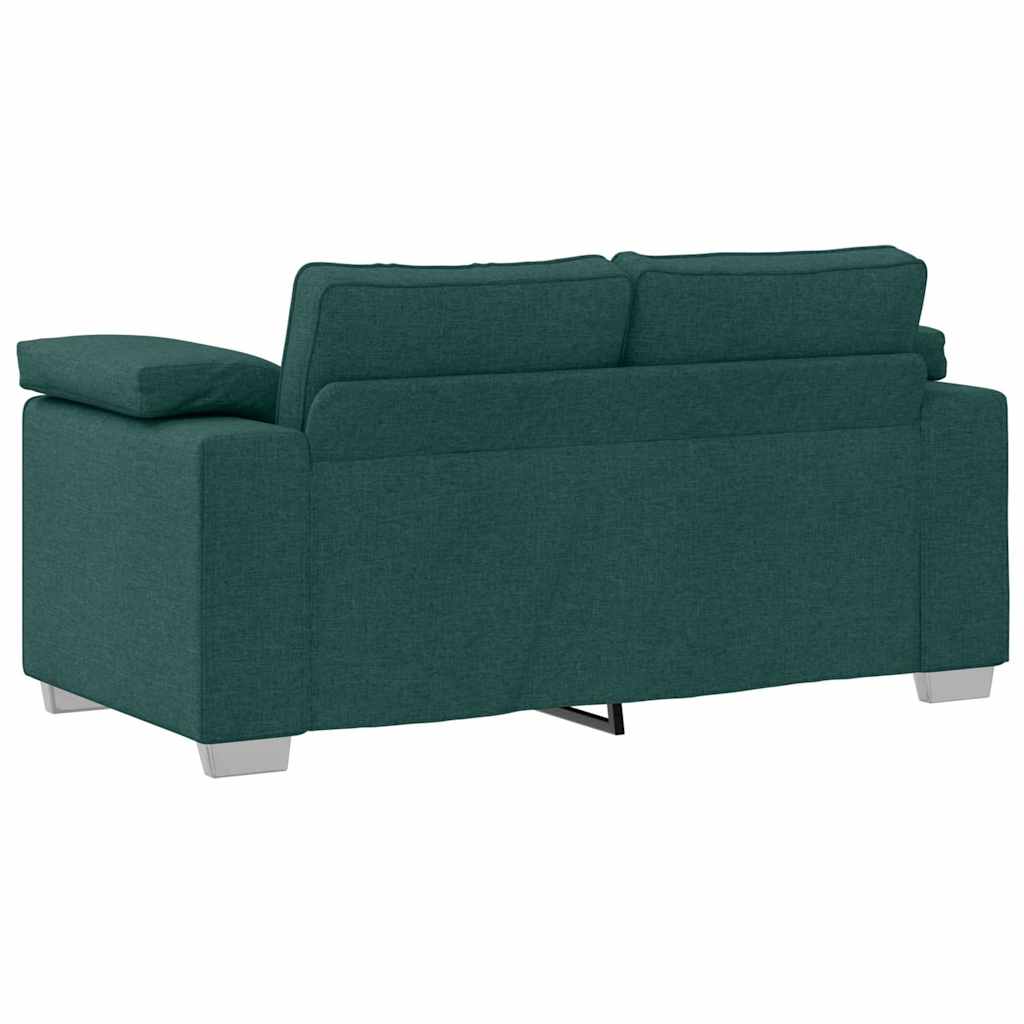 Sofa with Cushion Dark Green 160 x 77 x 82 cm Fabric