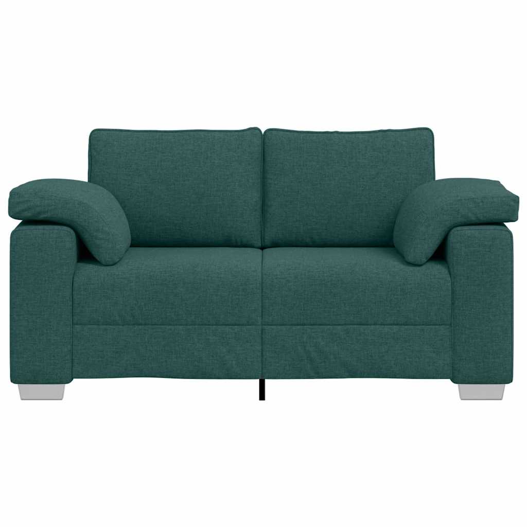 Sofa with Cushion Dark Green 160 x 77 x 82 cm Fabric
