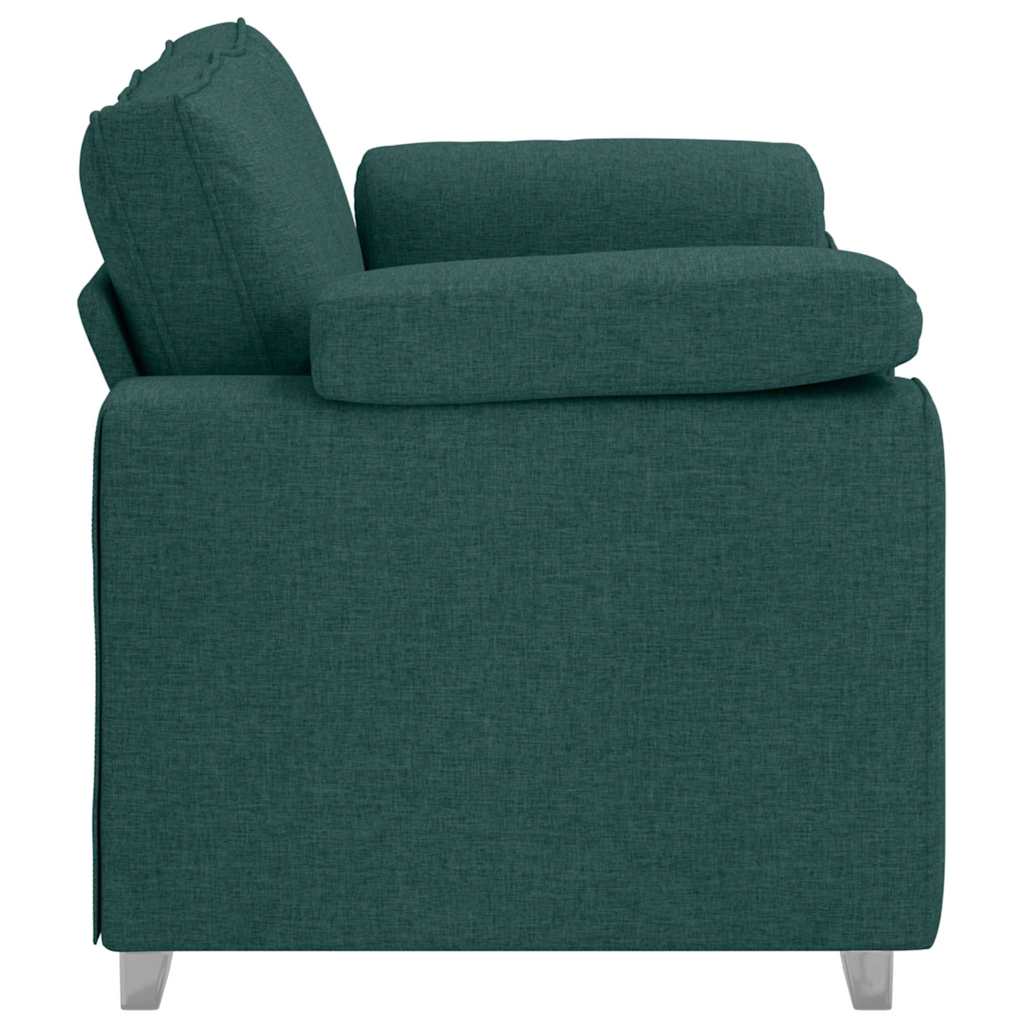 Sofa with Cushion Dark Green 160 x 77 x 82 cm Fabric