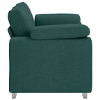 Sofa with Cushion Dark Green 160 x 77 x 82 cm Fabric
