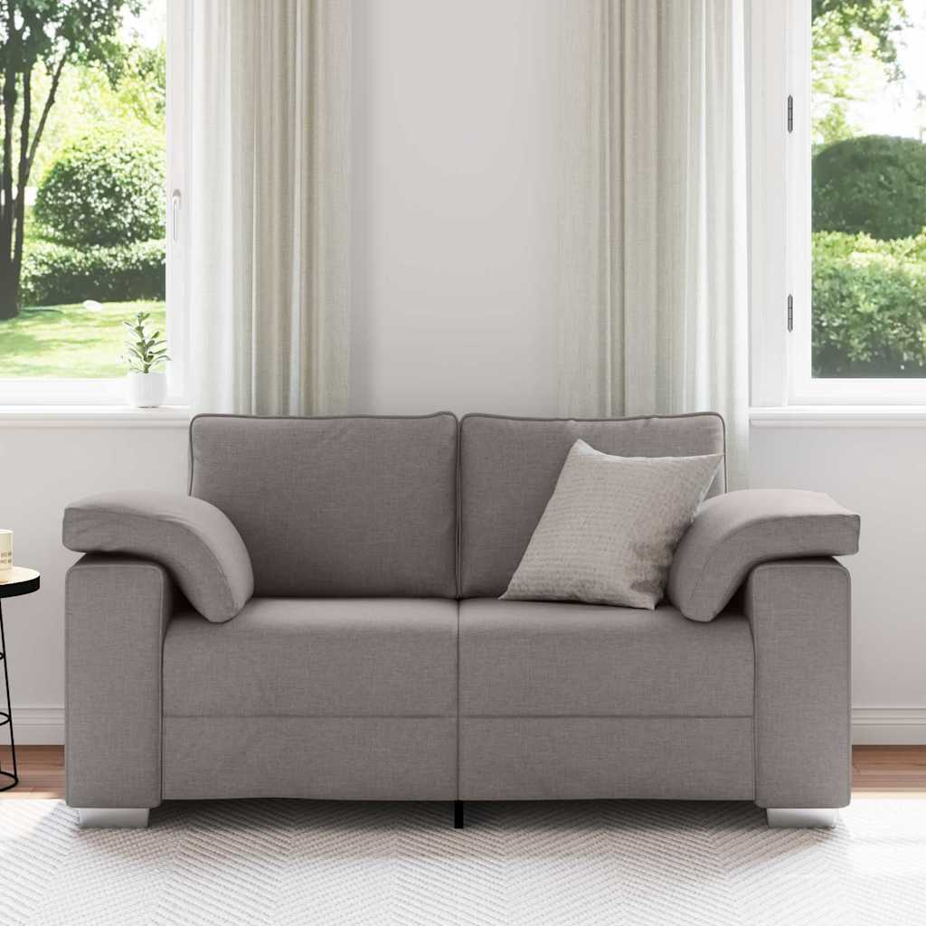 Sofa with Cushion Taupe 160 x 77 x 82 cm Fabric