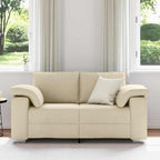 Sofa with Cushion Cream 160 x 77 x 82 cm Fabric