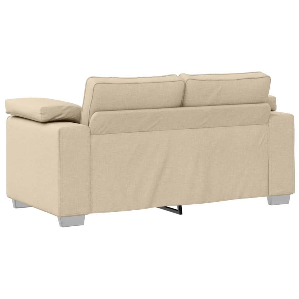 Sofa with Cushion Cream 160 x 77 x 82 cm Fabric