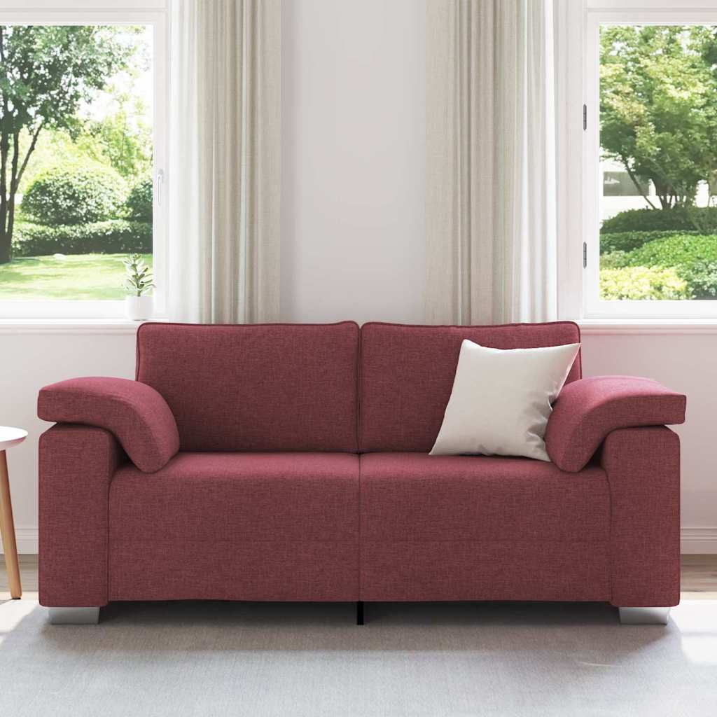 Sofa with Cushion Wine red 180 x 77 x 82 cm Fabric