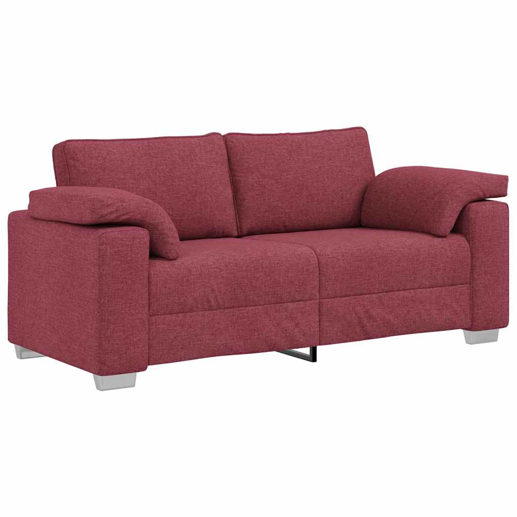 Sofa with Cushion Wine red 180 x 77 x 82 cm Fabric