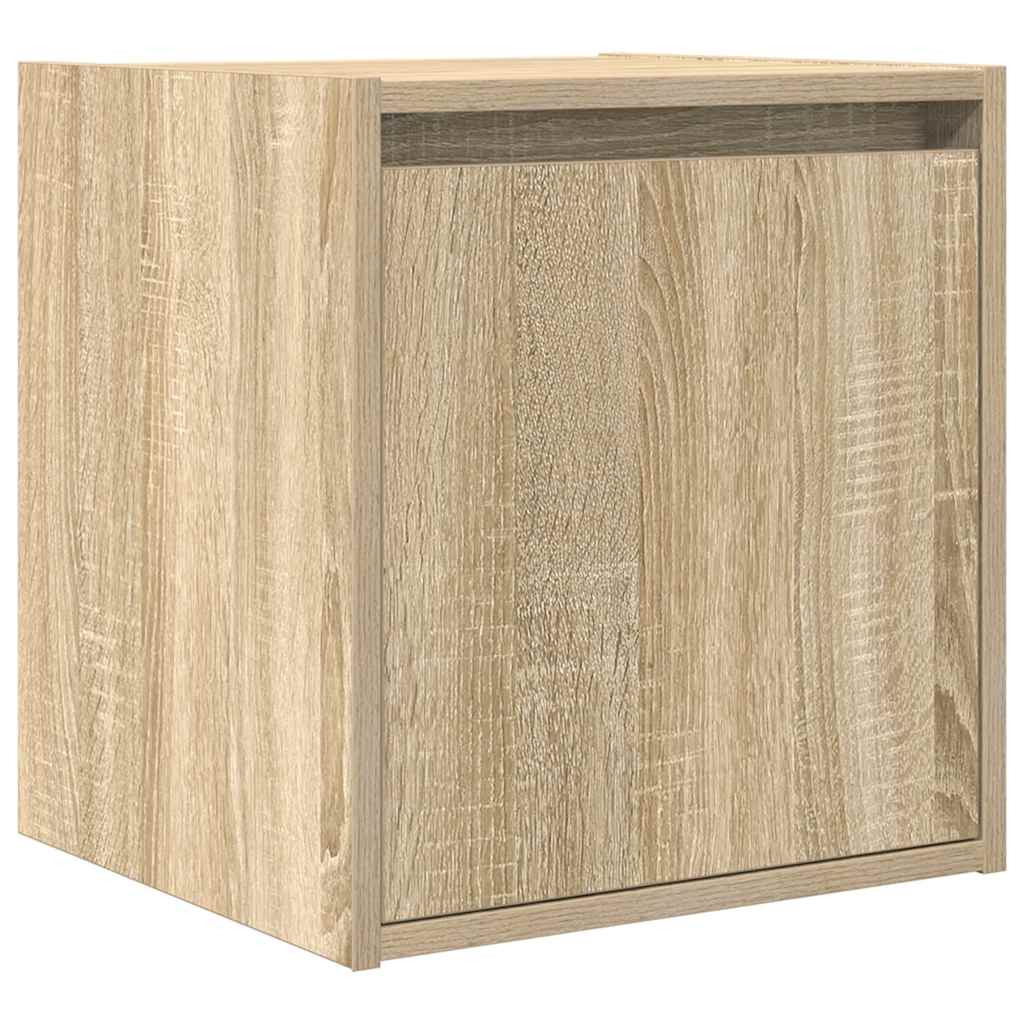 Wall-Mounted Bedside Cabinet Sonoma Oak 38x34x40 cm