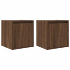 Wall-Mounted Bedside Cabinets 2 pcs Brown Oak 38x34x40 cm