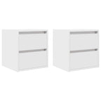 Wall-mounted Bedside Cabinets 2 pcs White 38x34x40 cm