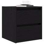 Wall-mounted Bedside Cabinet Black Oak 38x34x40 cm