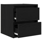 Wall-mounted Bedside Cabinet Black Oak 38x34x40 cm