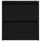 Wall-mounted Bedside Cabinet Black Oak 38x34x40 cm