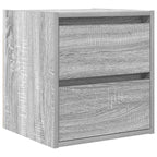 Wall-mounted Bedside Cabinet Grey Sonoma 38x34x40 cm