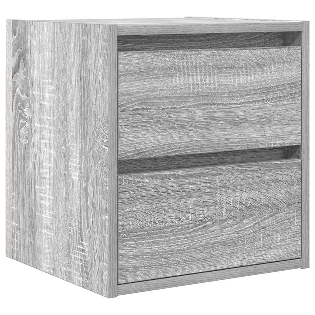 Wall-mounted Bedside Cabinet Grey Sonoma 38x34x40 cm