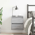 Wall-mounted Bedside Cabinet Grey Sonoma 38x34x40 cm