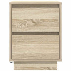 Bedside Cabinet with LED Lights Sonoma Oak 38x34x50 cm