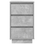 Bedside Cabinet with LED Lights Concrete Grey 38x34x65 cm
