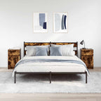 Bedside Cabinets 2 pcs Smoked Oak 39x35x65 cm Engineered Wood