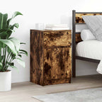 Bedside Cabinets 2 pcs Smoked Oak 39x35x65 cm Engineered Wood