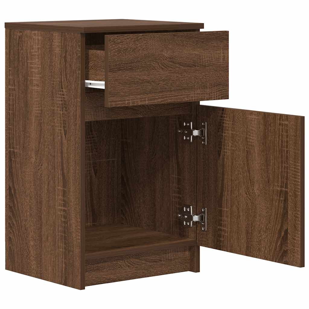 Bedside Cabinets 2 pcs Brown Oak 39x35x65 cm Engineered Wood
