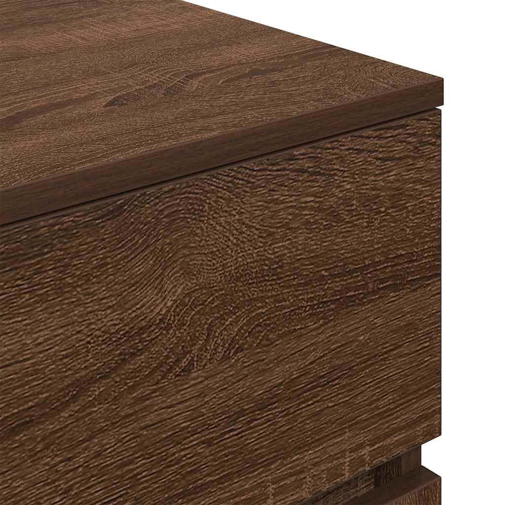 Bedside Cabinets 2 pcs Brown Oak 39x35x65 cm Engineered Wood