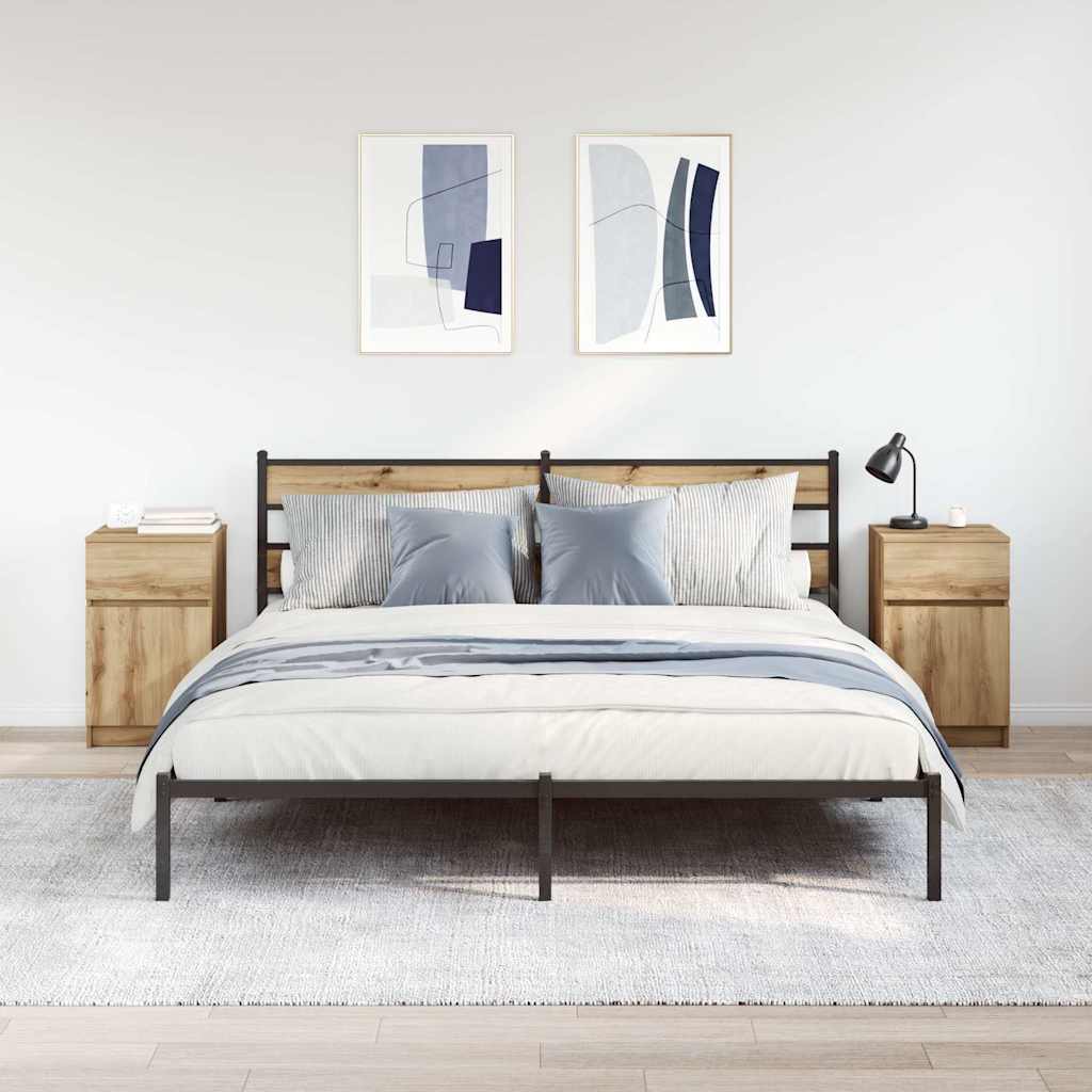 Bedside Cabinets 2 pcs Artisan Oak 39x35x65 cm Engineered Wood