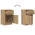 Bedside Cabinets 2 pcs Artisan Oak 39x35x65 cm Engineered Wood