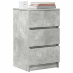 Bedside Cabinets with 3 Drawers 2 pcs Concrete Grey 39x35x65 cm