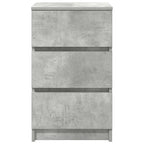 Bedside Cabinets with 3 Drawers 2 pcs Concrete Grey 39x35x65 cm